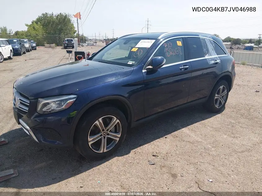 2018 Mercedes-Benz Glc 300 4Matic VIN: WDC0G4KB7JV046988 Lot: 45561819