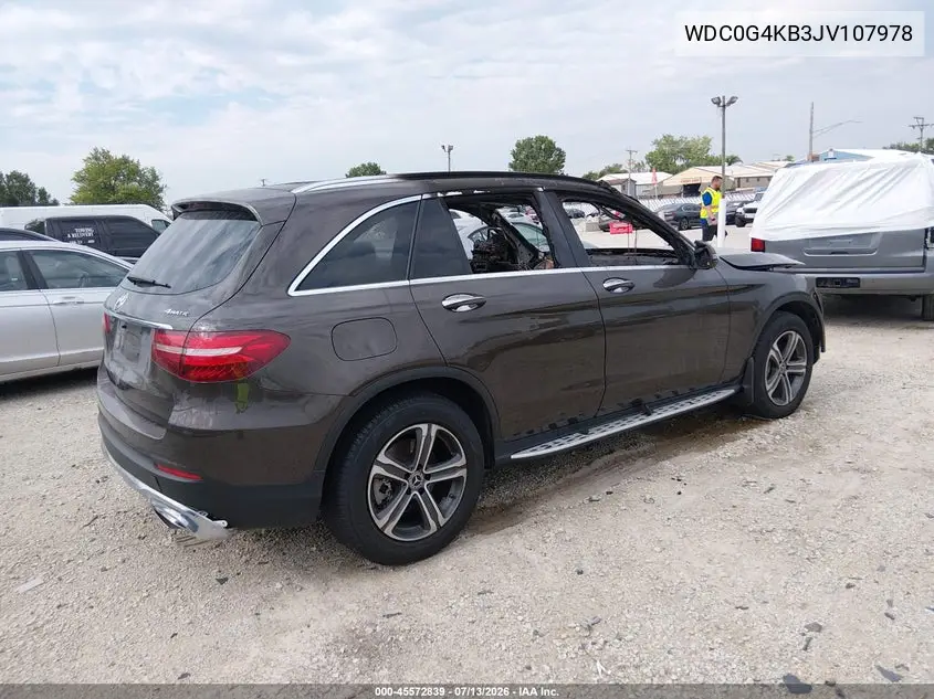 2018 Mercedes-Benz Glc 300 4Matic VIN: WDC0G4KB3JV107978 Lot: 45572839