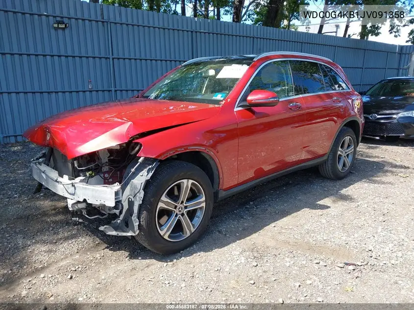 2018 Mercedes-Benz Glc 300 4Matic VIN: WDC0G4KB1JV091358 Lot: 45583187