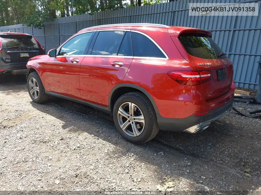 2018 Mercedes-Benz Glc 300 4Matic VIN: WDC0G4KB1JV091358 Lot: 45583187