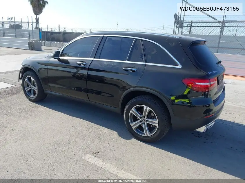 2018 Mercedes-Benz Glc 350E 4Matic VIN: WDC0G5EB0JF473165 Lot: 45641272
