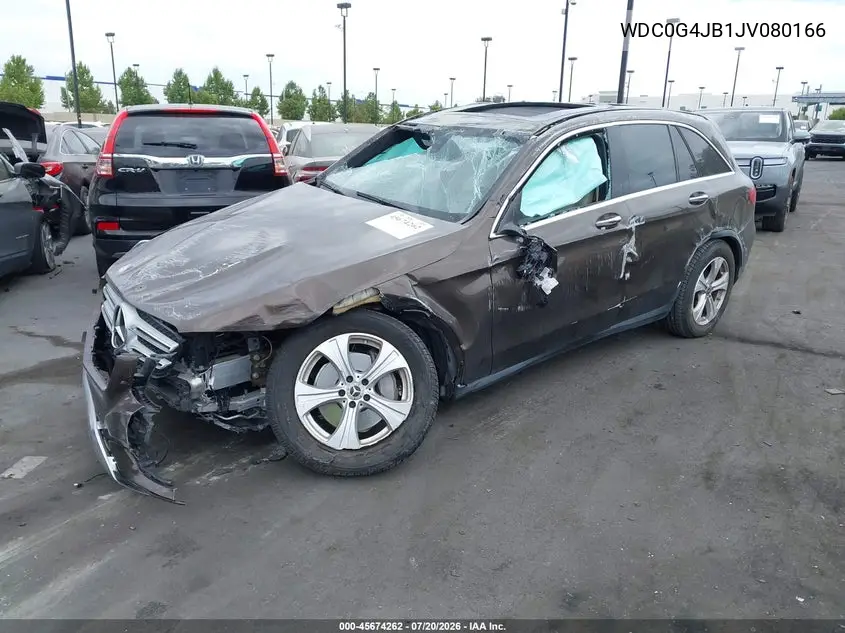 2018 Mercedes-Benz Glc 300 VIN: WDC0G4JB1JV080166 Lot: 45674262