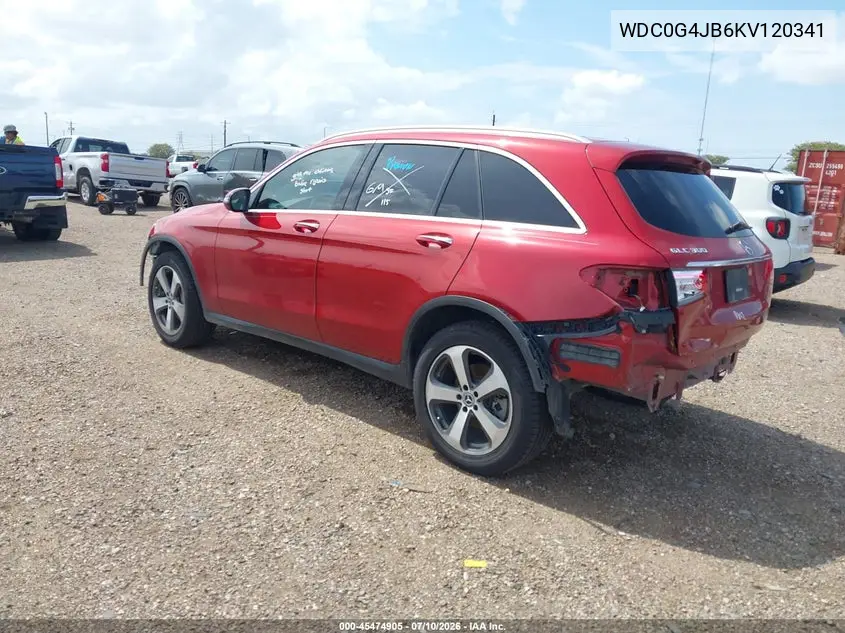 2019 Mercedes-Benz Glc 300 VIN: WDC0G4JB6KV120341 Lot: 45474905