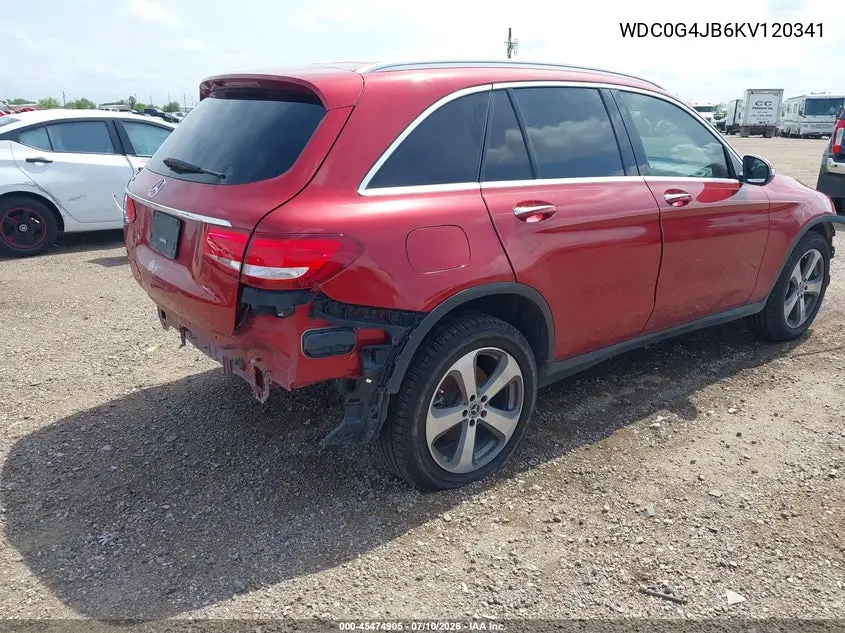 2019 Mercedes-Benz Glc 300 VIN: WDC0G4JB6KV120341 Lot: 45474905