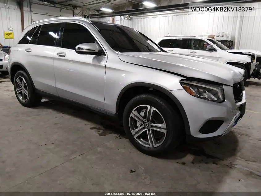 2019 Mercedes-Benz Glc 300 4Matic VIN: WDC0G4KB2KV183791 Lot: 45544493