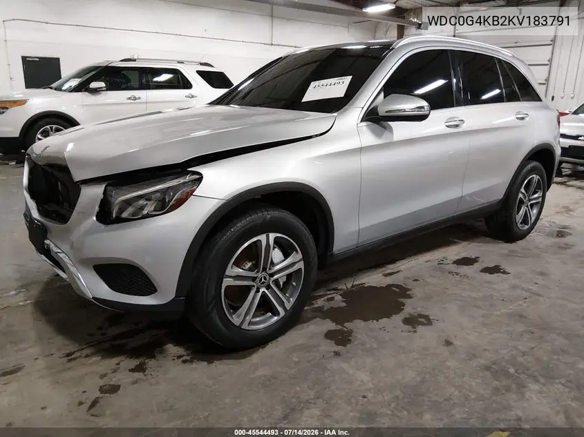 2019 Mercedes-Benz Glc 300 4Matic VIN: WDC0G4KB2KV183791 Lot: 45544493
