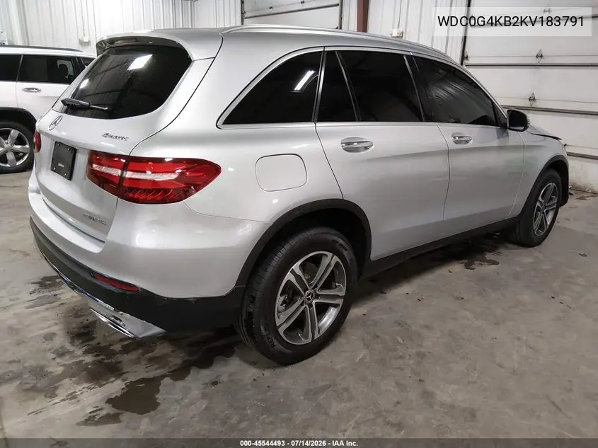 2019 Mercedes-Benz Glc 300 4Matic VIN: WDC0G4KB2KV183791 Lot: 45544493