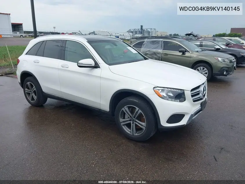 2019 Mercedes-Benz Glc 300 4Matic VIN: WDC0G4KB9KV140145 Lot: 45546356