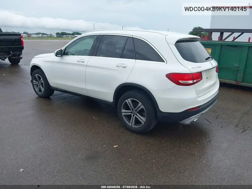 2019 Mercedes-Benz Glc 300 4Matic VIN: WDC0G4KB9KV140145 Lot: 45546356