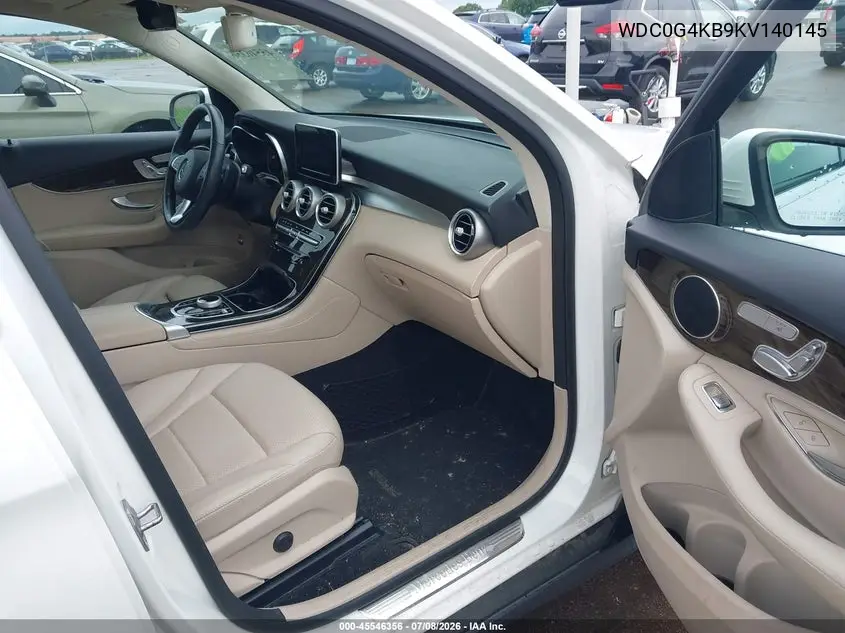 2019 Mercedes-Benz Glc 300 4Matic VIN: WDC0G4KB9KV140145 Lot: 45546356