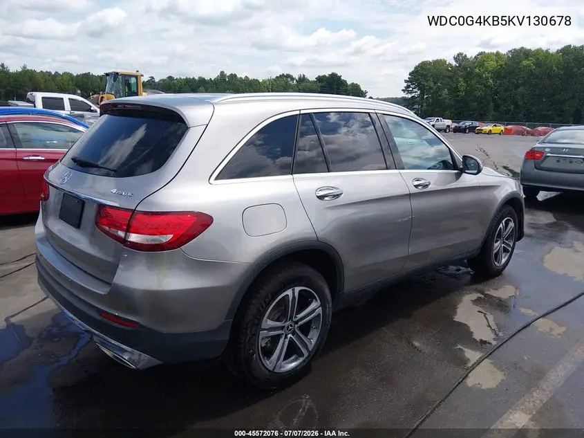 2019 Mercedes-Benz Glc 300 4Matic VIN: WDC0G4KB5KV130678 Lot: 45572076