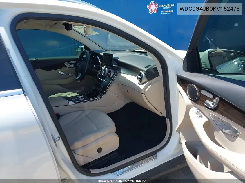 2019 Mercedes-Benz Glc 300 VIN: WDC0G4JB0KV152475 Lot: 45581957