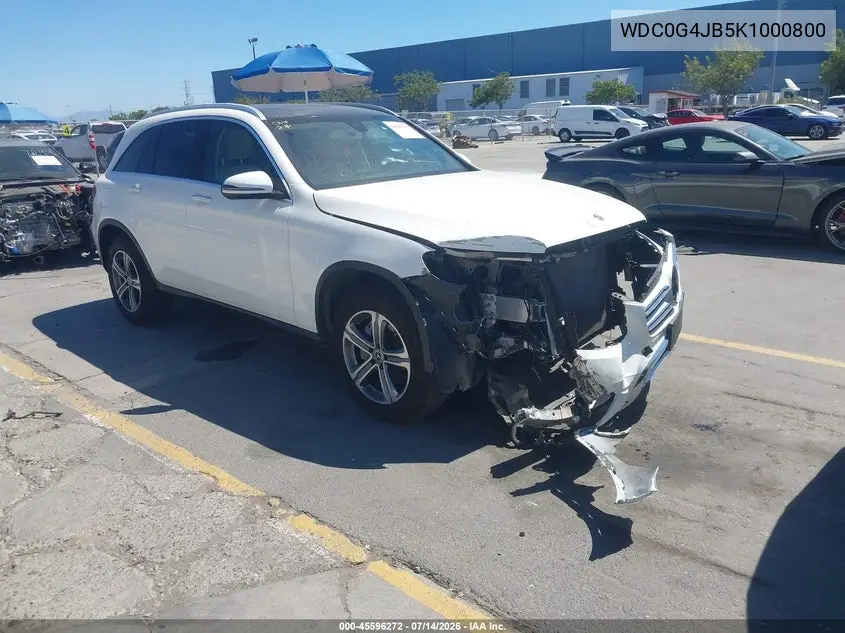 2019 Mercedes-Benz Glc 300 VIN: WDC0G4JB5K1000800 Lot: 45596272