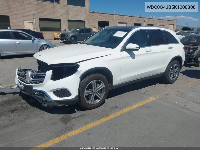 2019 Mercedes-Benz Glc 300 VIN: WDC0G4JB5K1000800 Lot: 45596272