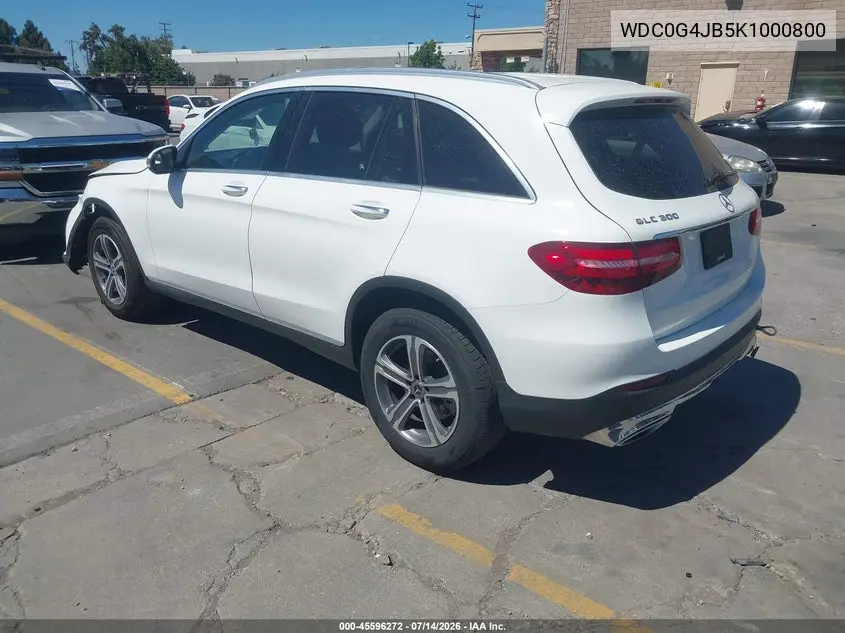 2019 Mercedes-Benz Glc 300 VIN: WDC0G4JB5K1000800 Lot: 45596272