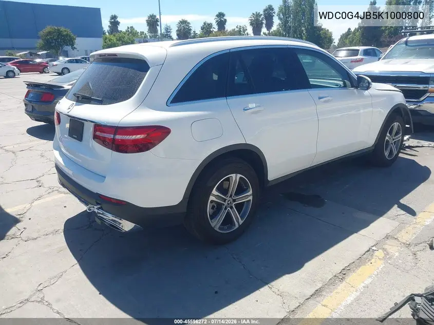 2019 Mercedes-Benz Glc 300 VIN: WDC0G4JB5K1000800 Lot: 45596272