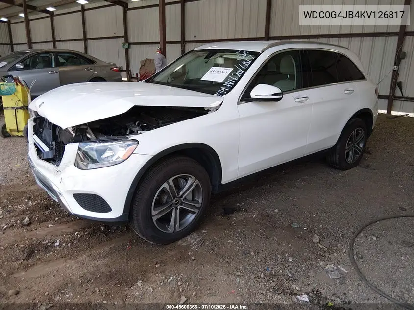 2019 Mercedes-Benz Glc 300 VIN: WDC0G4JB4KV126817 Lot: 45600366