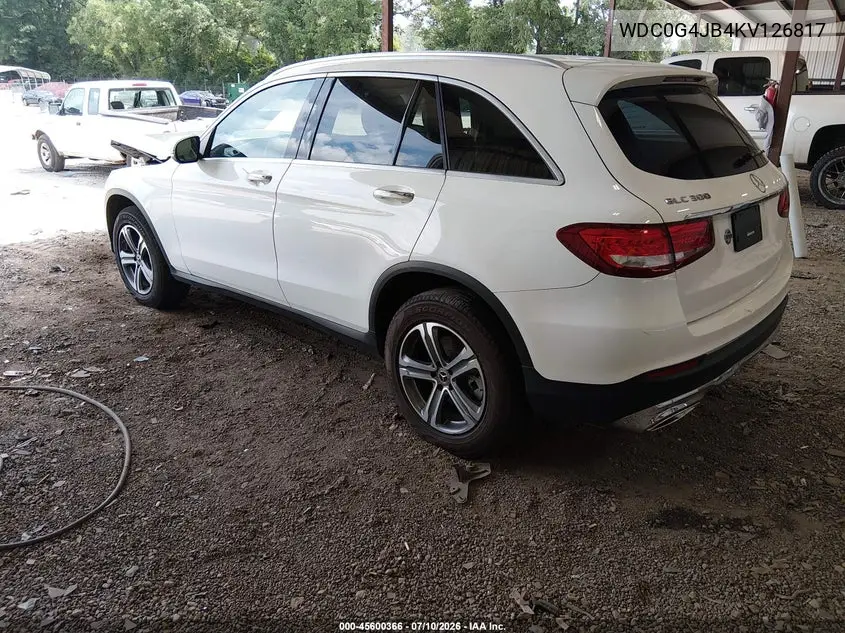 2019 Mercedes-Benz Glc 300 VIN: WDC0G4JB4KV126817 Lot: 45600366