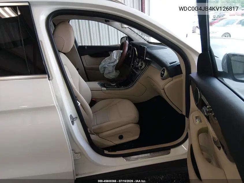 2019 Mercedes-Benz Glc 300 VIN: WDC0G4JB4KV126817 Lot: 45600366
