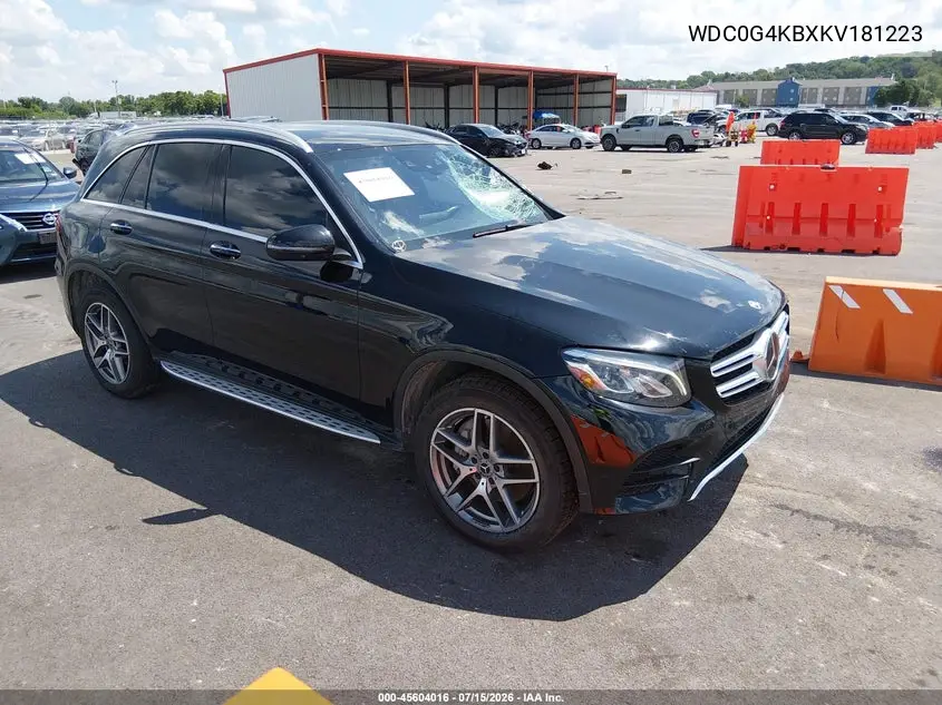 2019 Mercedes-Benz Glc 300 4Matic VIN: WDC0G4KBXKV181223 Lot: 45604016