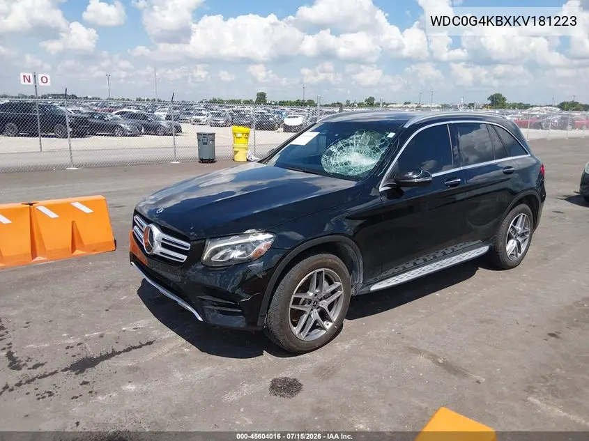 2019 Mercedes-Benz Glc 300 4Matic VIN: WDC0G4KBXKV181223 Lot: 45604016