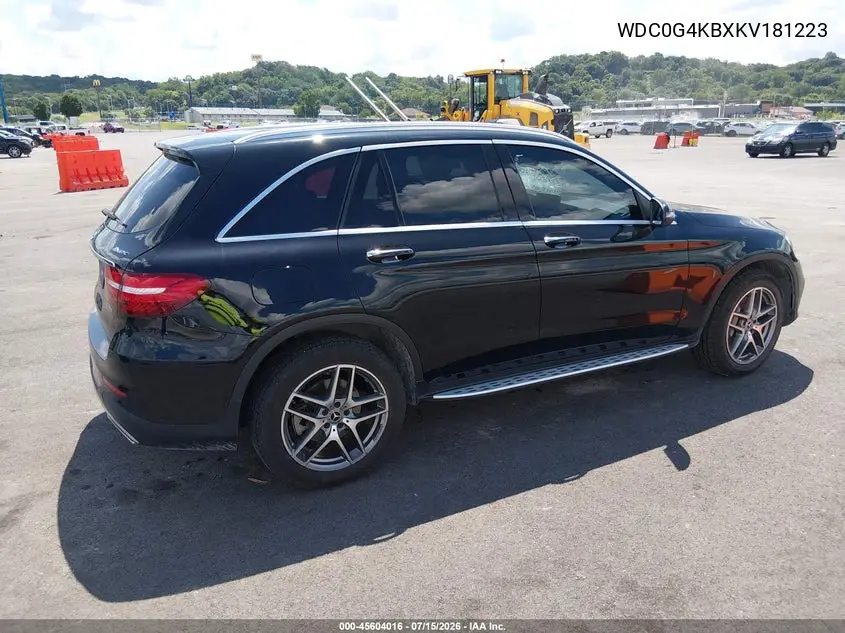 2019 Mercedes-Benz Glc 300 4Matic VIN: WDC0G4KBXKV181223 Lot: 45604016