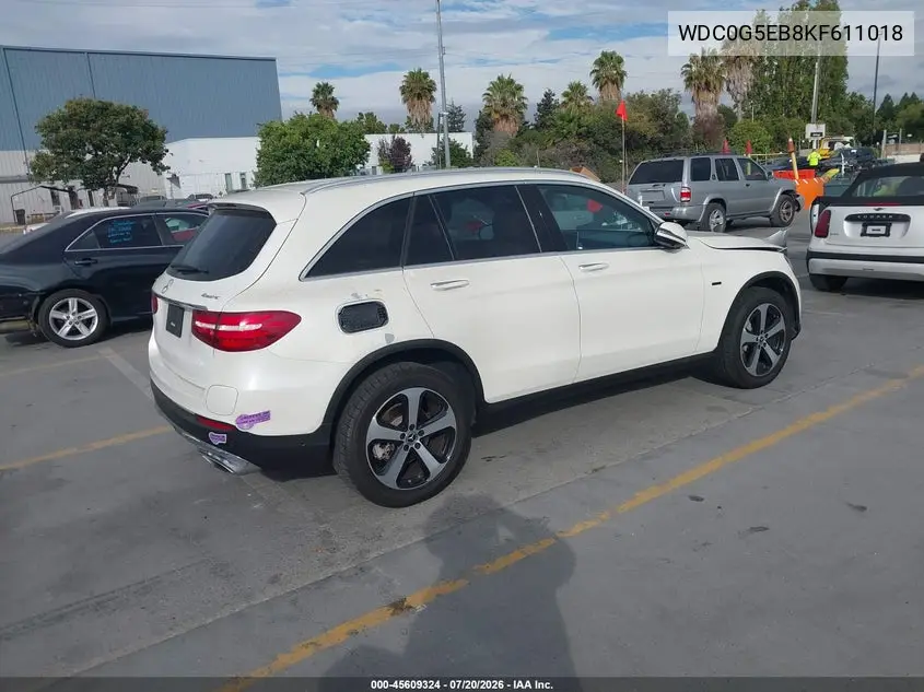 2019 Mercedes-Benz Glc 350E 4Matic VIN: WDC0G5EB8KF611018 Lot: 45609324