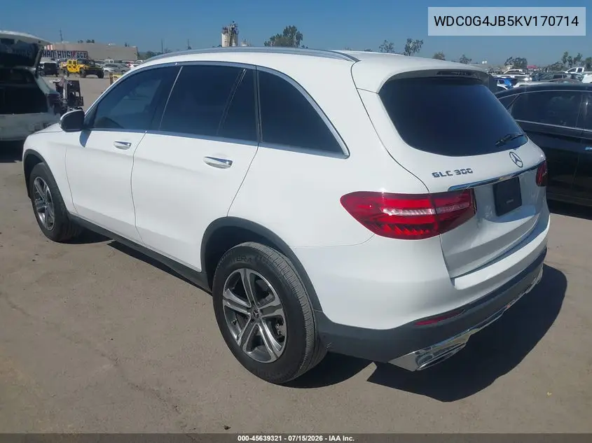 2019 Mercedes-Benz Glc 300 VIN: WDC0G4JB5KV170714 Lot: 45639321