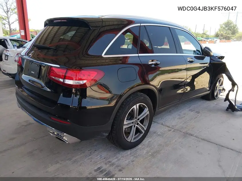2019 Mercedes-Benz Glc 300 VIN: WDC0G4JB3KF576047 Lot: 45646428