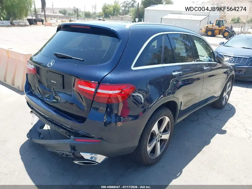 2019 Mercedes-Benz Glc 300 VIN: WDC0G4JB9KF564274 Lot: 45666347