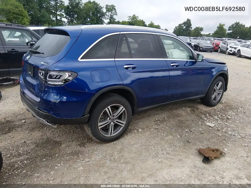 2020 Mercedes-Benz Glc 300 4Matic VIN: WDC0G8EB5LF692580 Lot: 45512848