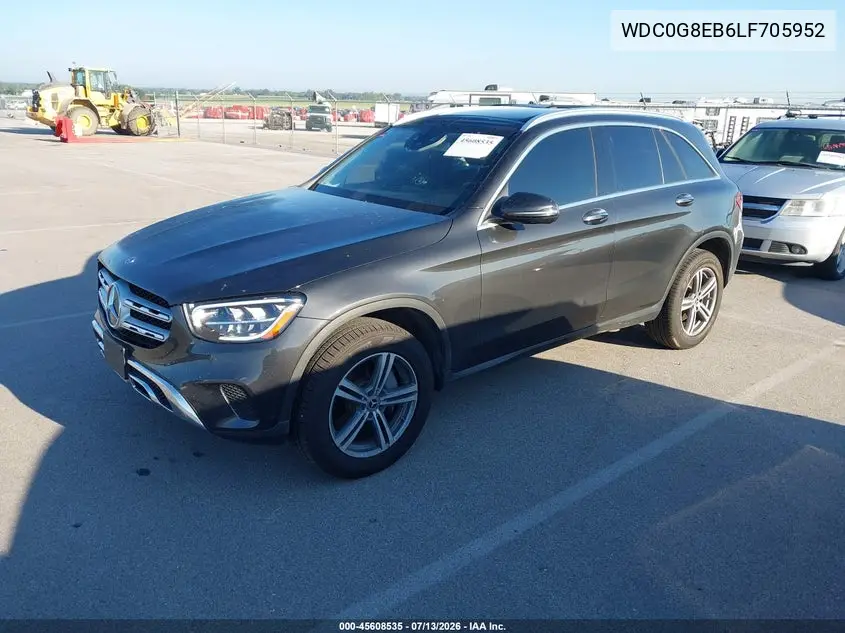 2020 Mercedes-Benz Glc 300 4Matic VIN: WDC0G8EB6LF705952 Lot: 45608535