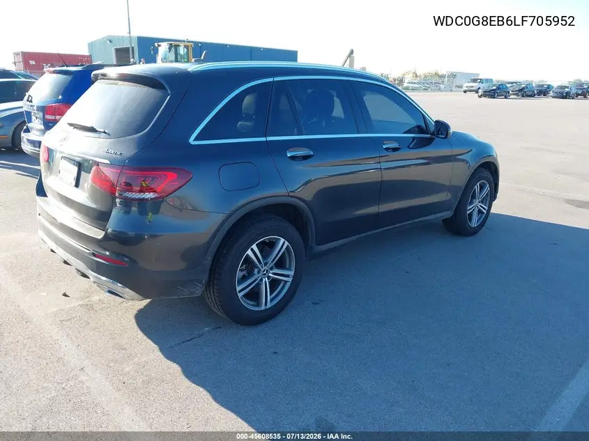 2020 Mercedes-Benz Glc 300 4Matic VIN: WDC0G8EB6LF705952 Lot: 45608535