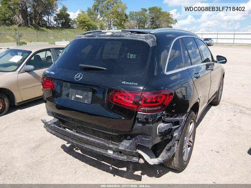2020 Mercedes-Benz Glc 300 4Matic VIN: WDC0G8EB3LF718402 Lot: 45663024