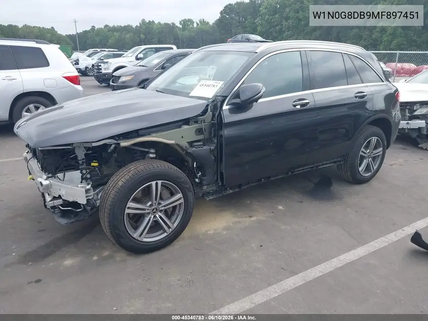 2021 Mercedes-Benz Glc 300 Suv VIN: W1N0G8DB9MF897451 Lot: 45340783