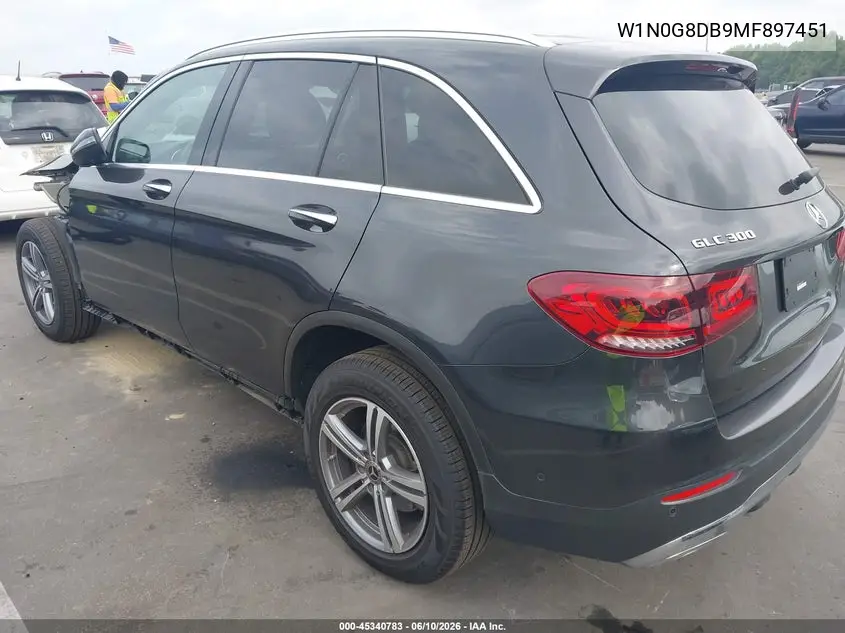 2021 Mercedes-Benz Glc 300 Suv VIN: W1N0G8DB9MF897451 Lot: 45340783