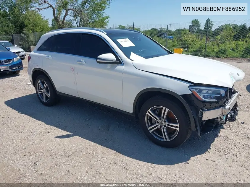 2021 Mercedes-Benz Glc 300 4Matic Suv VIN: W1N0G8EB0MF886952 Lot: 45541236