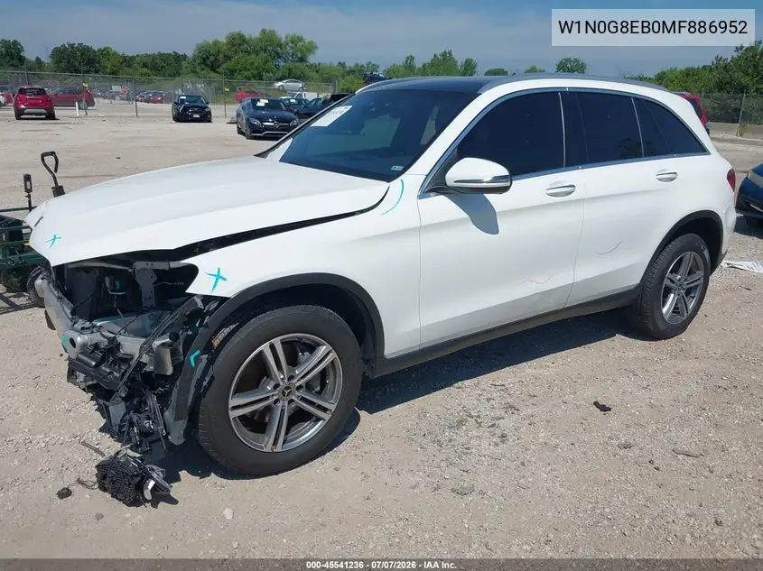2021 Mercedes-Benz Glc 300 4Matic Suv VIN: W1N0G8EB0MF886952 Lot: 45541236