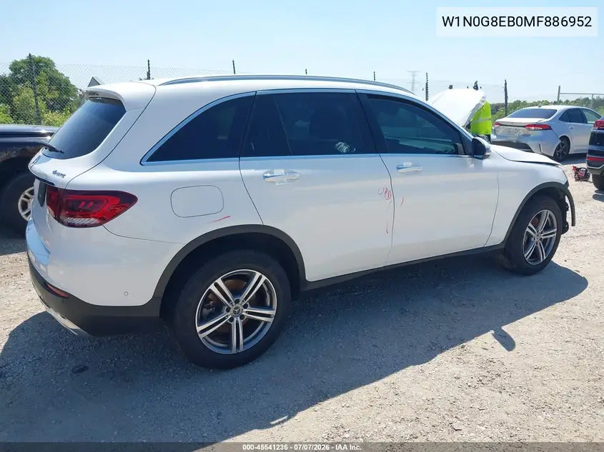 2021 Mercedes-Benz Glc 300 4Matic Suv VIN: W1N0G8EB0MF886952 Lot: 45541236