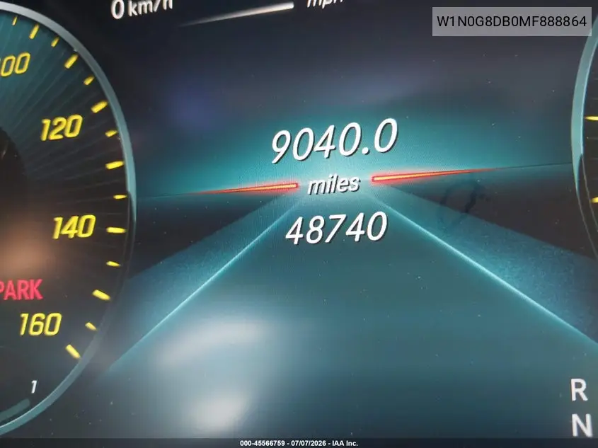 2021 Mercedes-Benz Glc 300 Suv VIN: W1N0G8DB0MF888864 Lot: 45566759