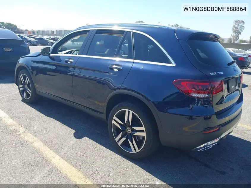 2021 Mercedes-Benz Glc 300 Suv VIN: W1N0G8DB0MF888864 Lot: 45566759
