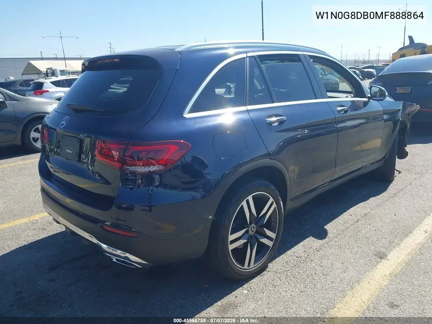 2021 Mercedes-Benz Glc 300 Suv VIN: W1N0G8DB0MF888864 Lot: 45566759