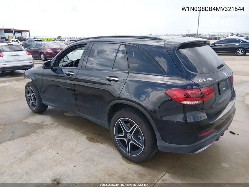 2021 Mercedes-Benz Glc 300 Suv VIN: W1N0G8DB4MV321644 Lot: 45596242