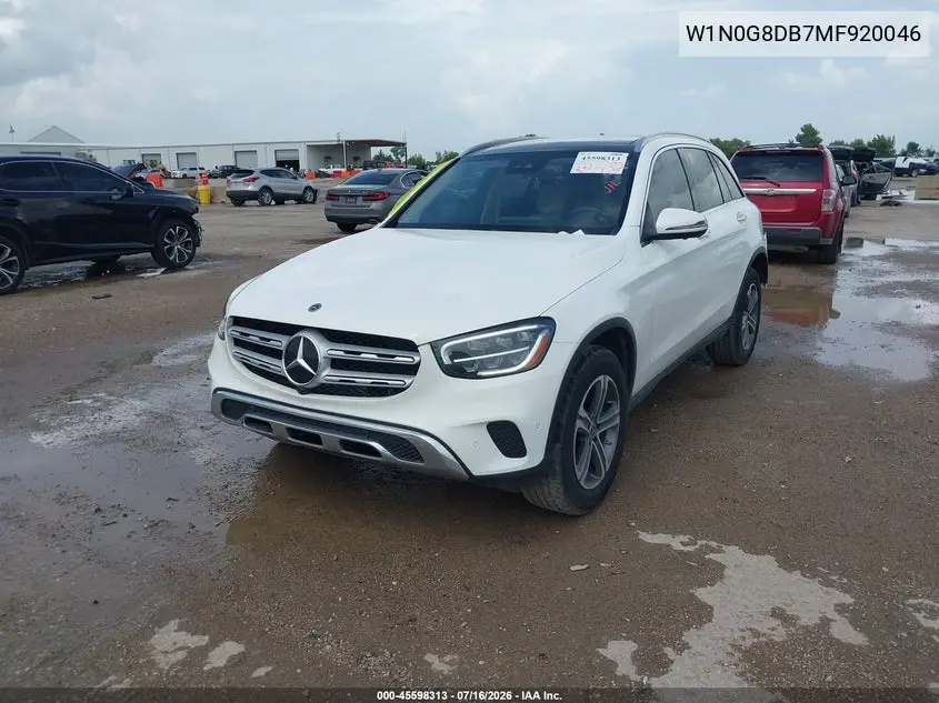 2021 Mercedes-Benz Glc 300 Suv VIN: W1N0G8DB7MF920046 Lot: 45598313
