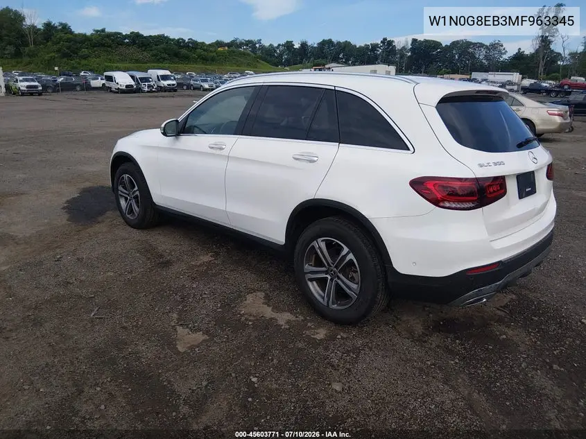 2021 Mercedes-Benz Glc 300 4Matic Suv VIN: W1N0G8EB3MF963345 Lot: 45603771