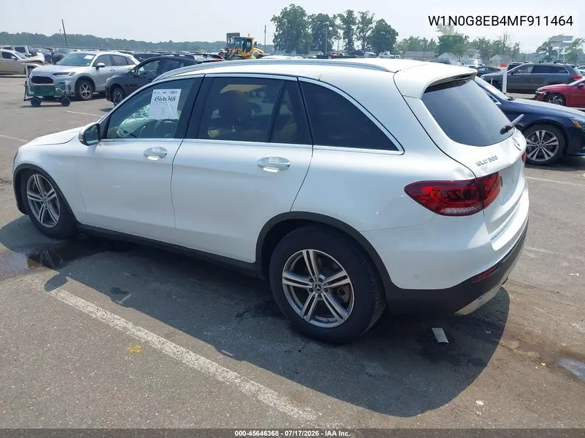 2021 Mercedes-Benz Glc 300 4Matic Suv VIN: W1N0G8EB4MF911464 Lot: 45646368