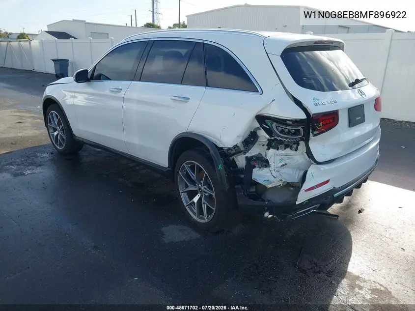 2021 Mercedes-Benz Glc 300 4Matic Suv VIN: W1N0G8EB8MF896922 Lot: 45671702