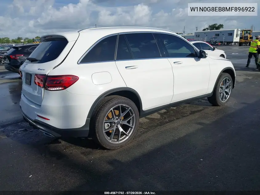 2021 Mercedes-Benz Glc 300 4Matic Suv VIN: W1N0G8EB8MF896922 Lot: 45671702