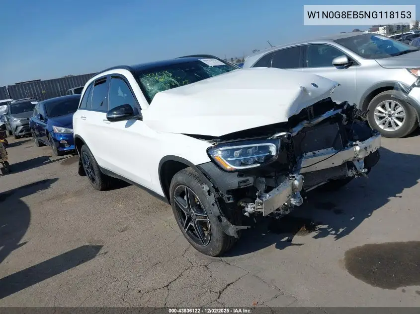 W1N0G8EB5NG118153 2022 Mercedes-Benz Glc 300 4Matic Suv