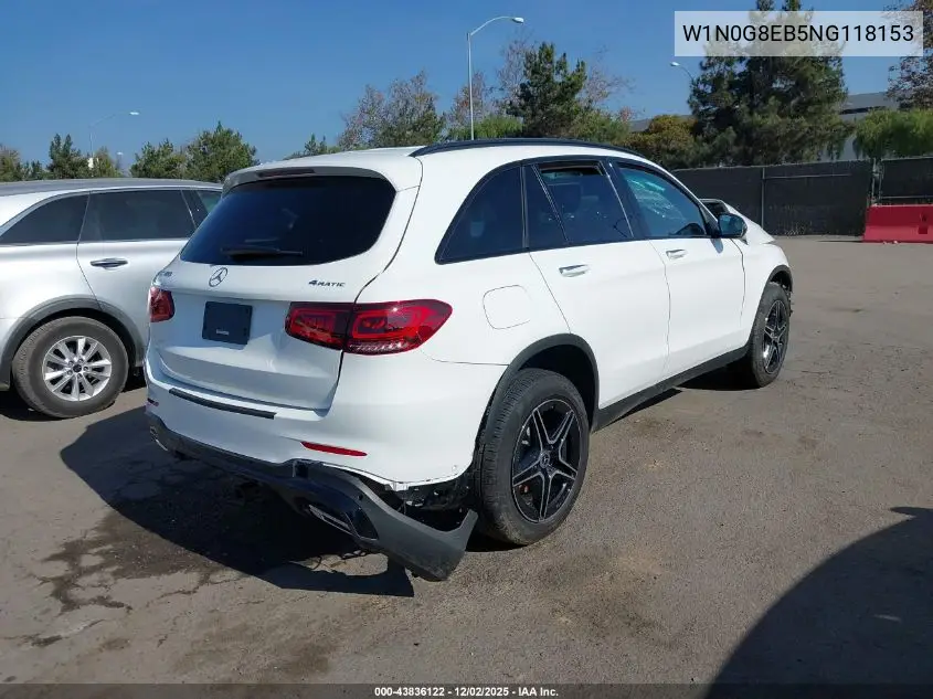 W1N0G8EB5NG118153 2022 Mercedes-Benz Glc 300 4Matic Suv